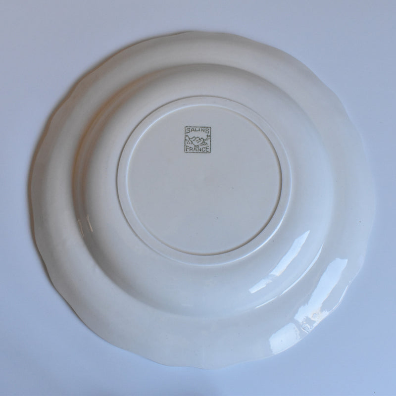 Vintage Plate Salins, Scalloped Edge C