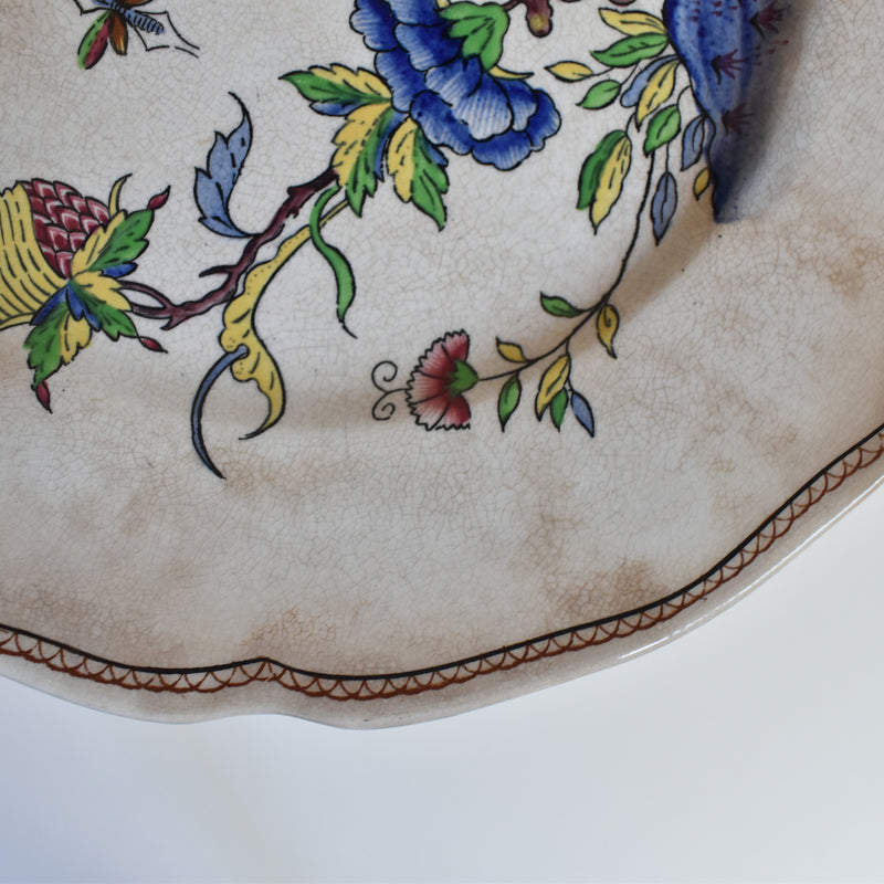Antique dessert plate, U&C Sarreguemines, Rouen D