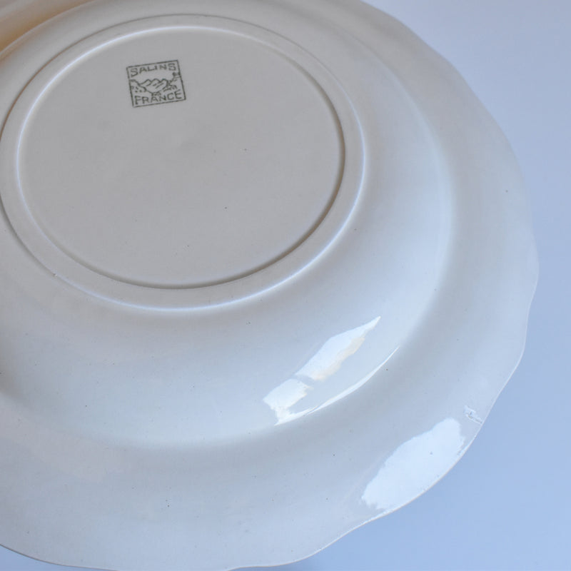 Vintage Plate Salins, Scalloped Edge C
