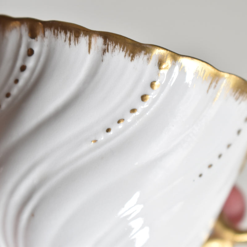 Vintage Cup Digoin & Sarreguemines Perle White & Gold A