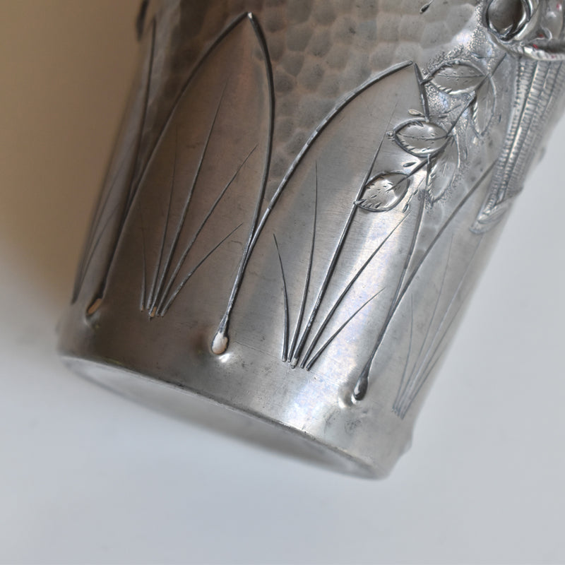 アンティークピューター 花器 A. Villien