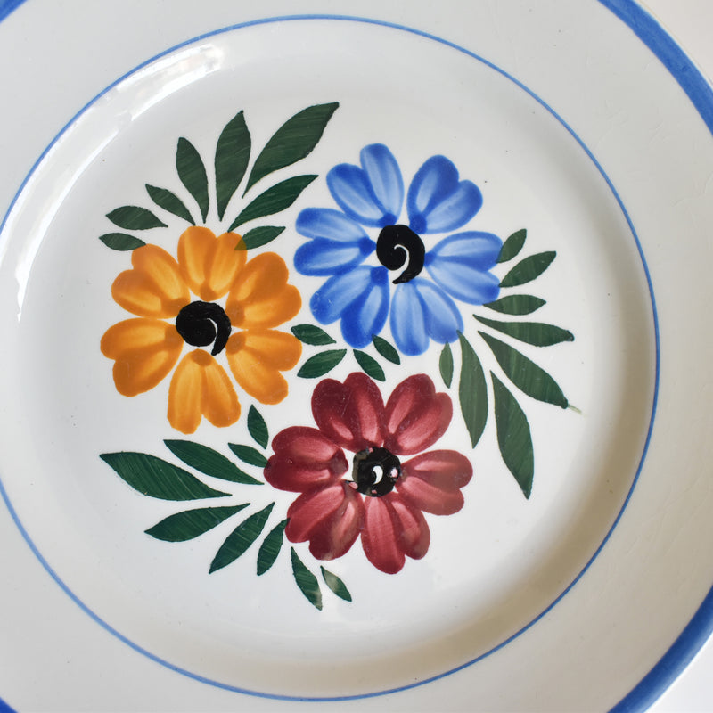 Vintage dessert plate HBCM Creil-Montereau Yvonne E