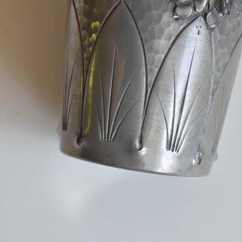 アンティークピューター 花器 A. Villien