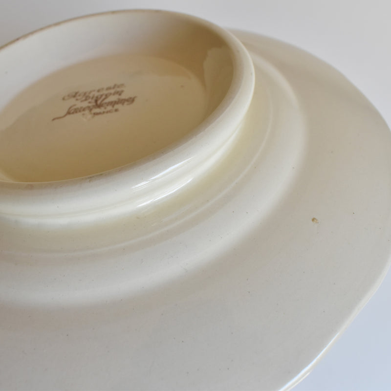 Vintage Footed Plate, Digoin & Sarreguemines Agreste B