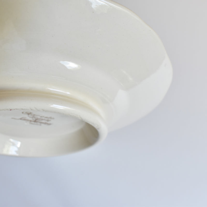 Vintage Footed Plate, Digoin & Sarreguemines Agreste B