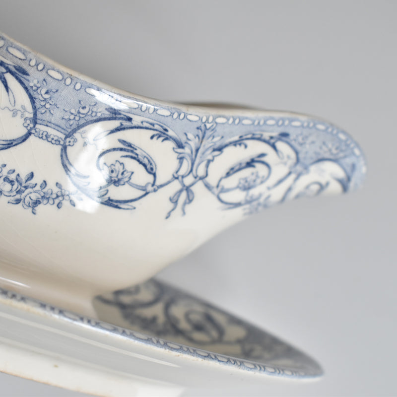 Antique Sauce Boat Creil et Montereau Dubarry