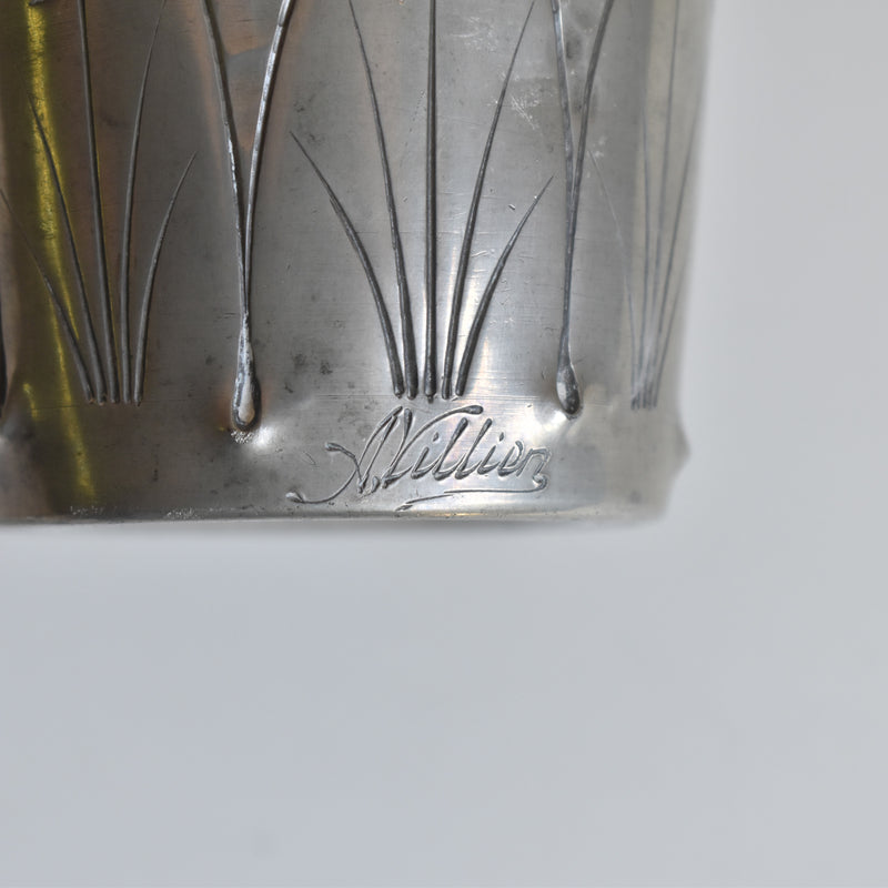 アンティークピューター 花器 A. Villien