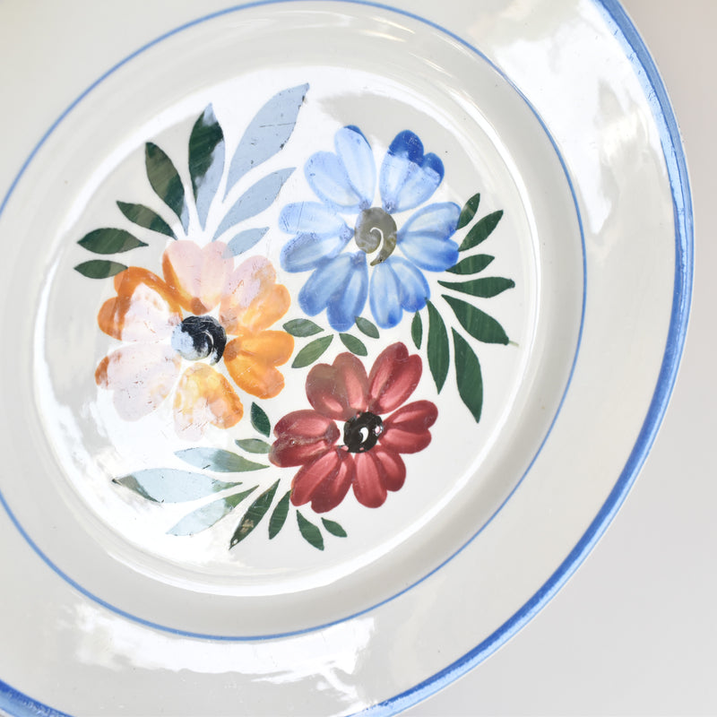 Vintage dessert plate HBCM Creil-Montereau Yvonne E
