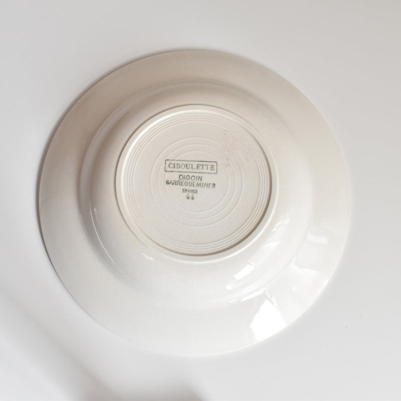 Vintage Deep Plate Digoin & Sarreguemines Ciboulette C