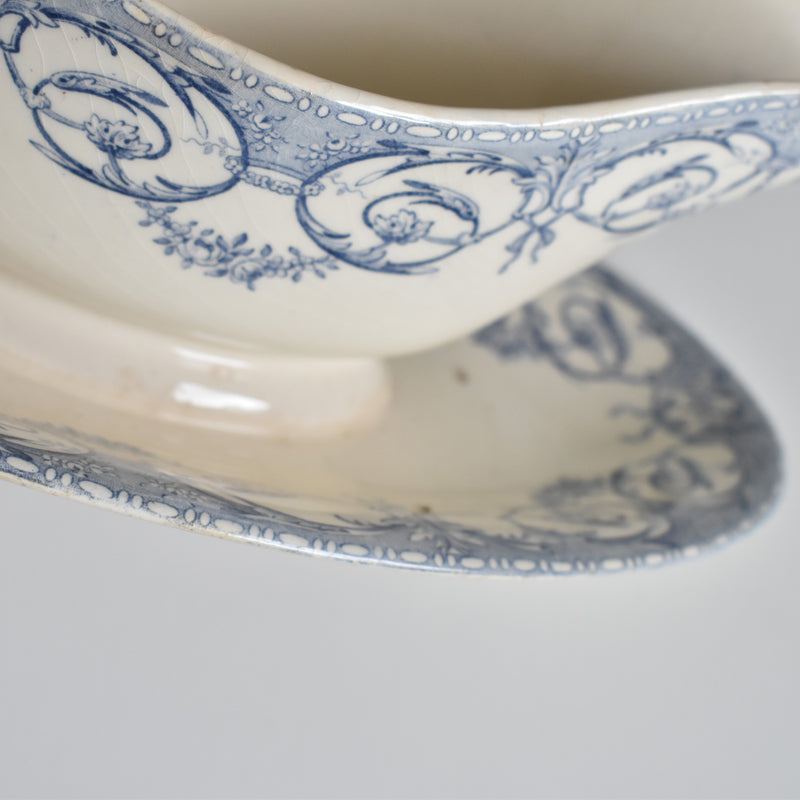 Antique Sauce Boat Creil et Montereau Dubarry