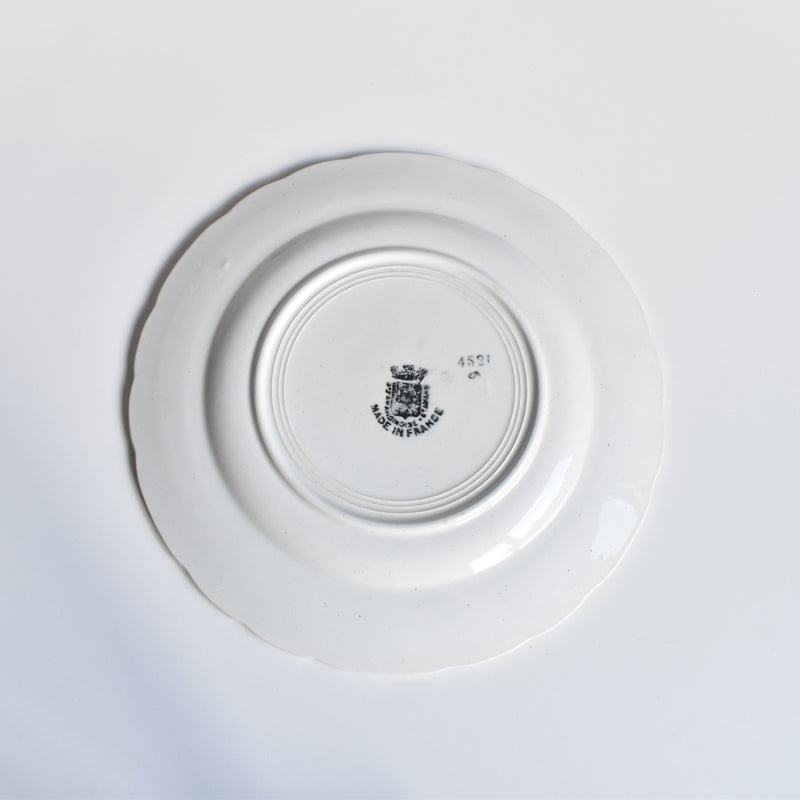 Antique Dessert Plate, Saint-Amand, houx A