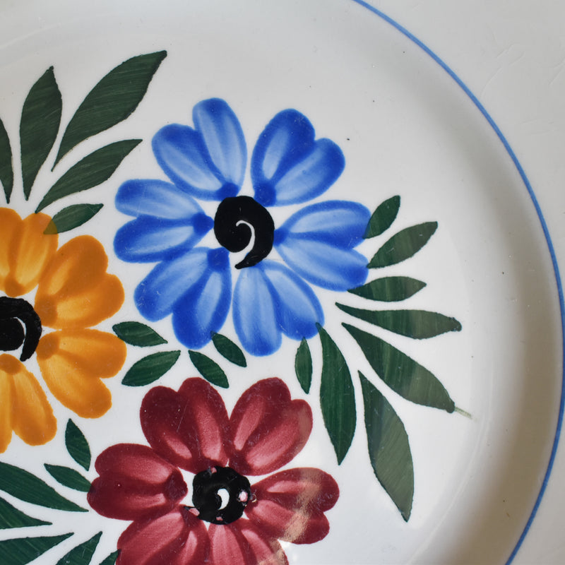Vintage dessert plate HBCM Creil-Montereau Yvonne E