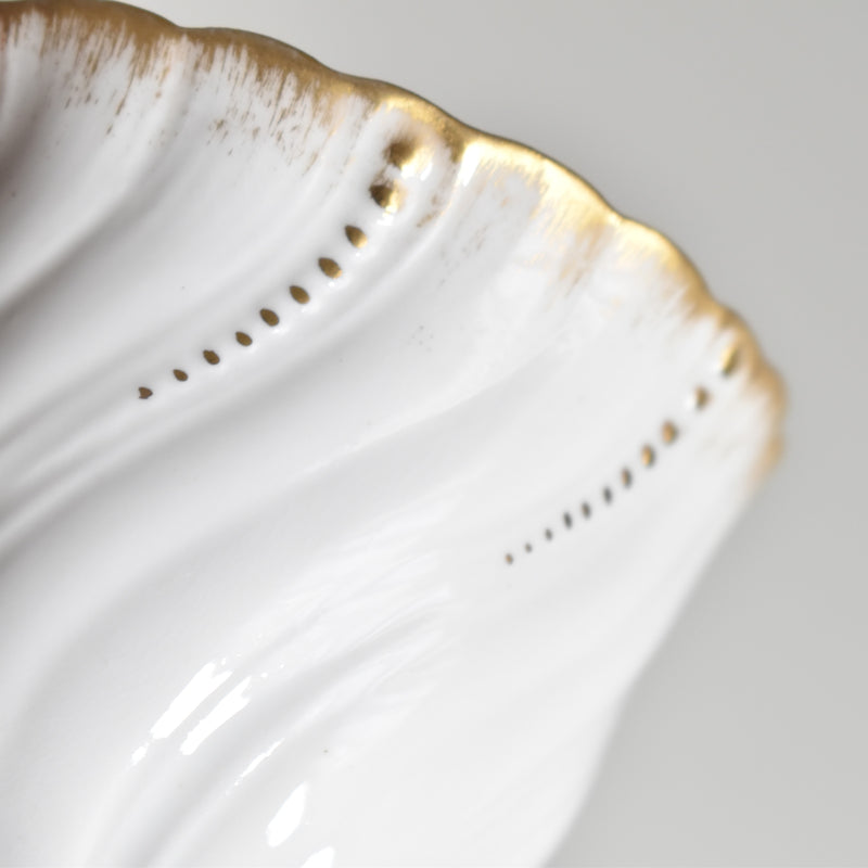 Vintage Cup Digoin & Sarreguemines Perle white&gold B