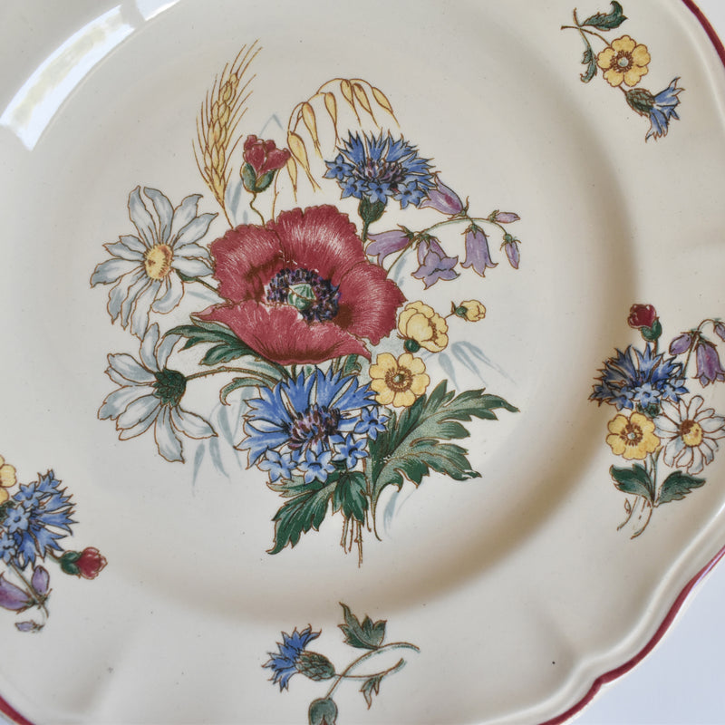 Vintage Footed Plate, Digoin & Sarreguemines Agreste B