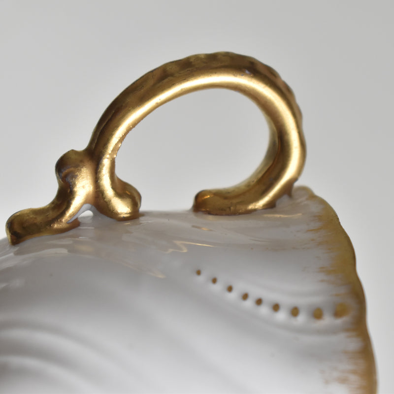 Vintage Cup Digoin & Sarreguemines Perle white&gold B