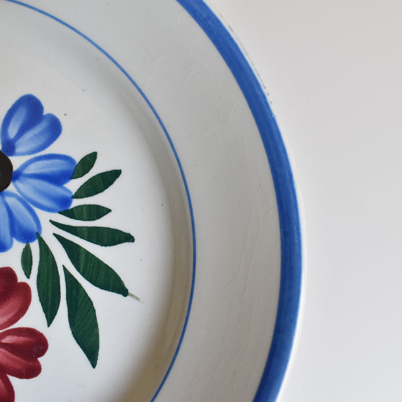 Vintage dessert plate HBCM Creil-Montereau Yvonne E