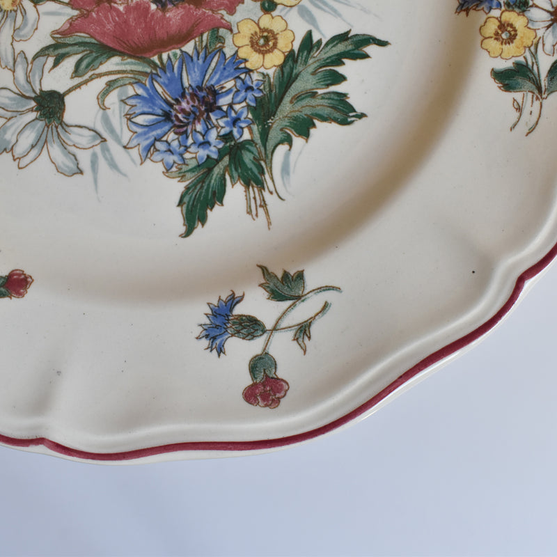 Vintage Footed Plate, Digoin & Sarreguemines Agreste B