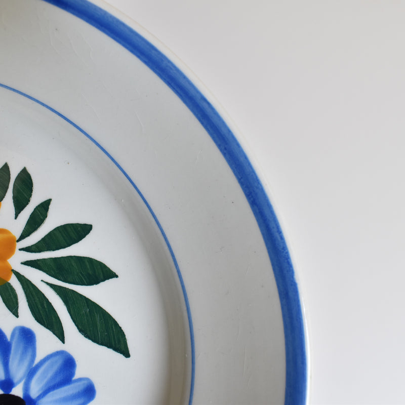 Vintage dessert plate HBCM Creil-Montereau Yvonne E