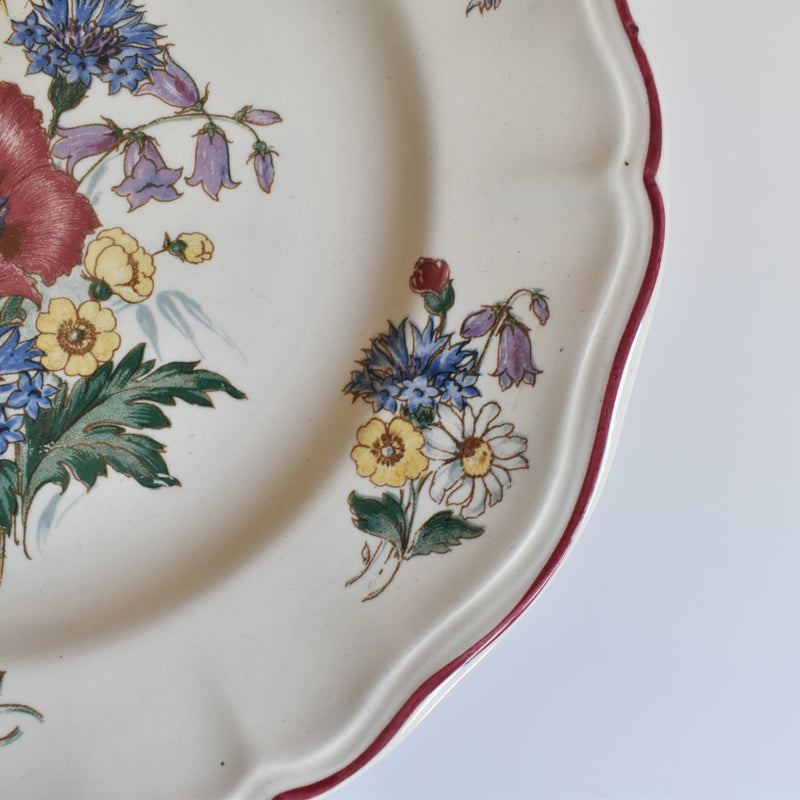 Vintage Footed Plate, Digoin & Sarreguemines Agreste B
