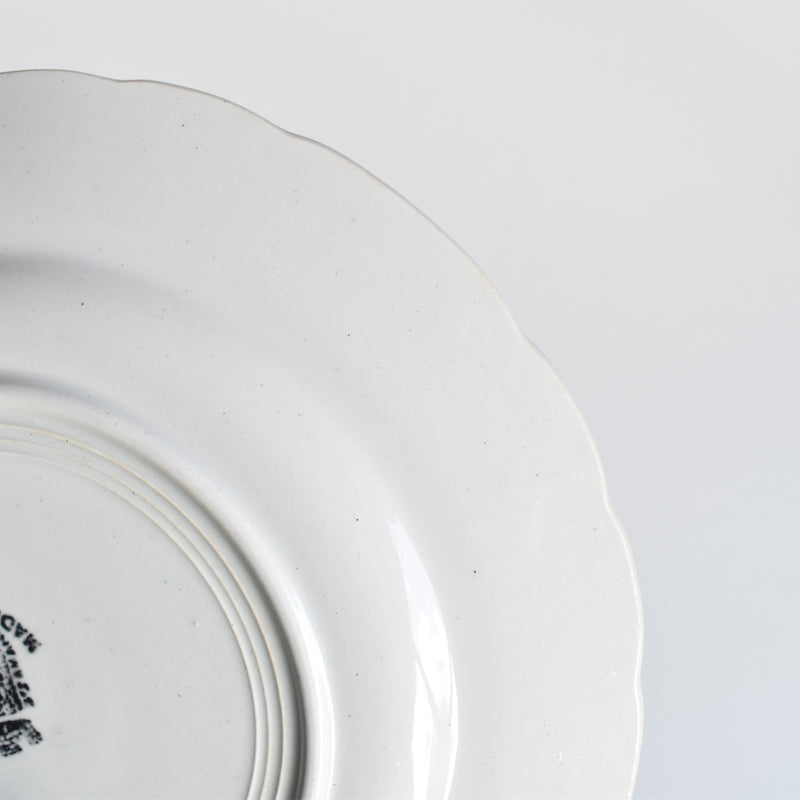 Antique Dessert Plate, Saint-Amand, houx A