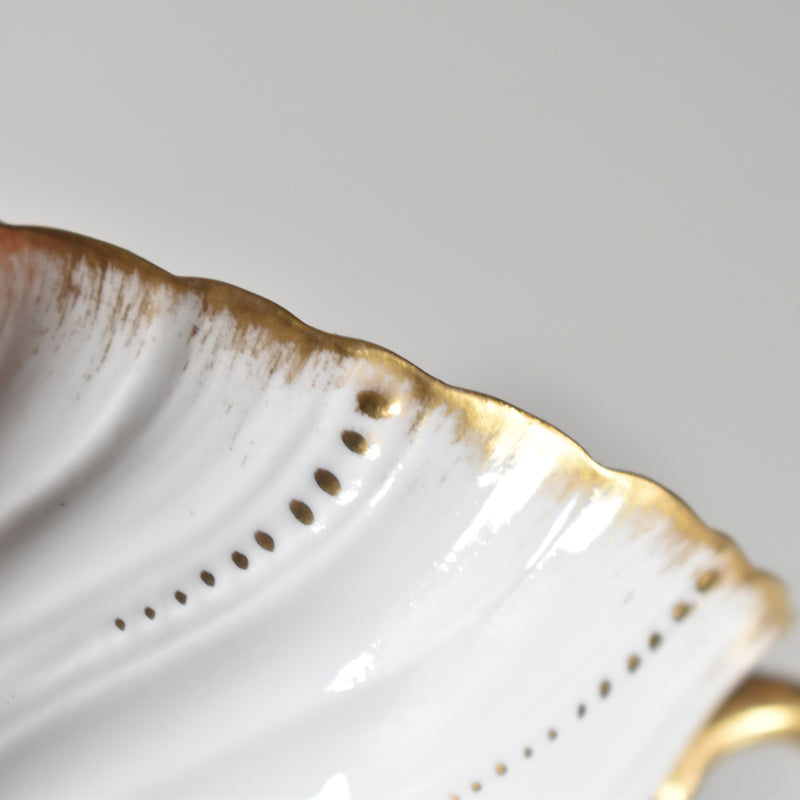 Vintage Cup Digoin & Sarreguemines Perle white&gold B
