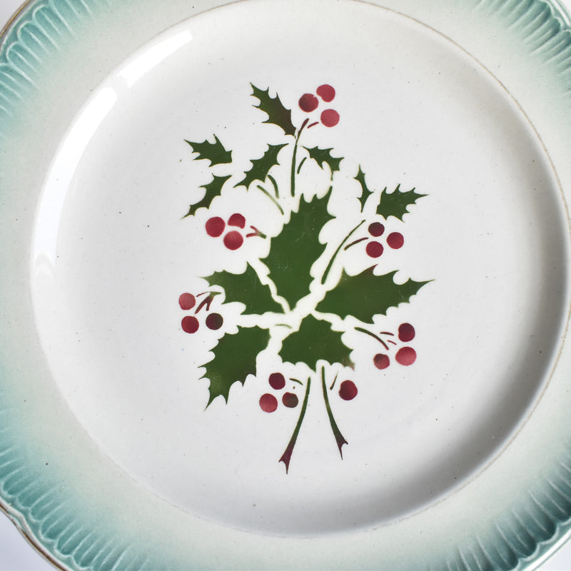 Antique Dessert Plate, Saint-Amand, houx A
