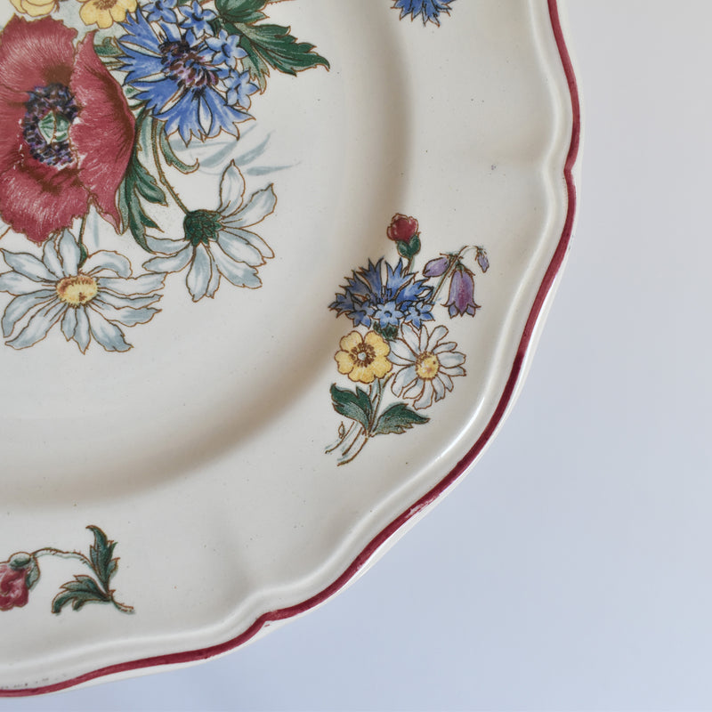 Vintage Footed Plate, Digoin & Sarreguemines Agreste B