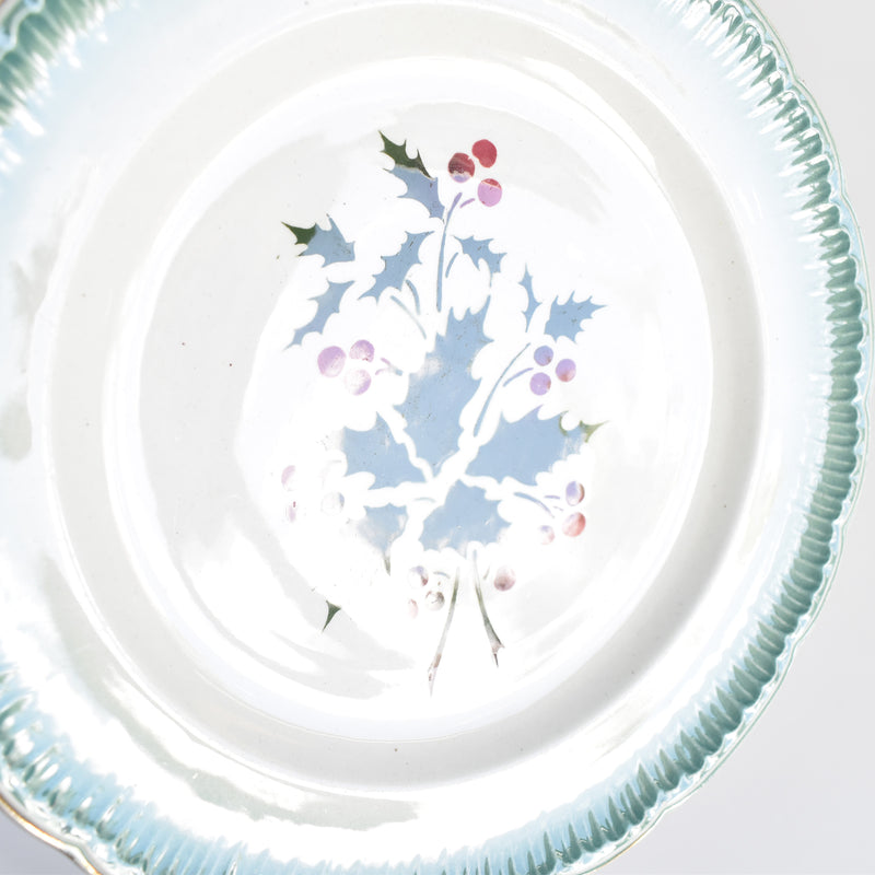 Antique Dessert Plate, Saint-Amand, houx A