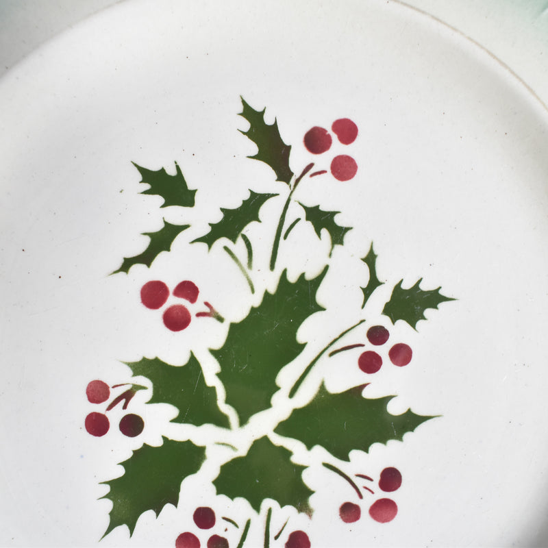 Antique Dessert Plate, Saint-Amand, houx A