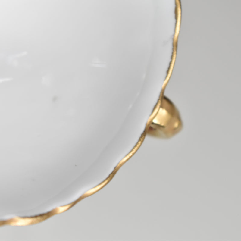 Vintage Cup Digoin & Sarreguemines Perle white&gold B