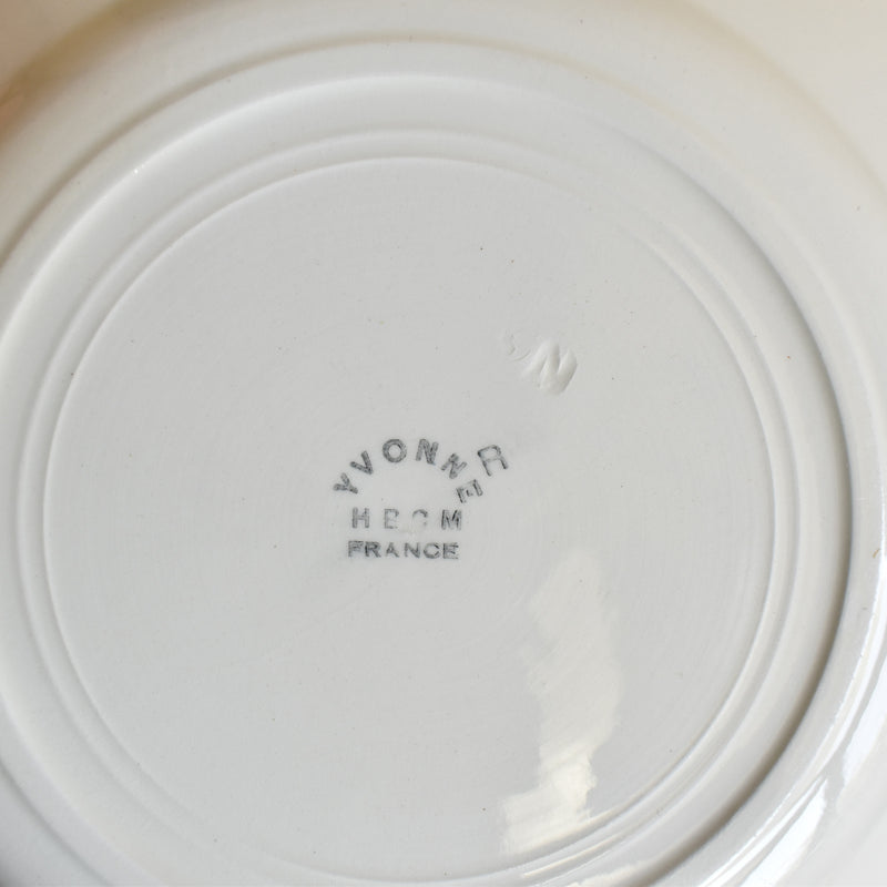 Vintage Dessert Plate HBCM Creil-Montereau Yvonne F