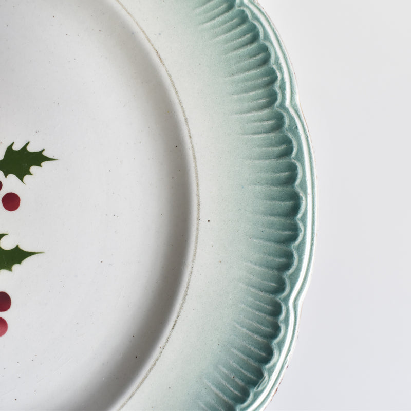 Antique Dessert Plate, Saint-Amand, houx A