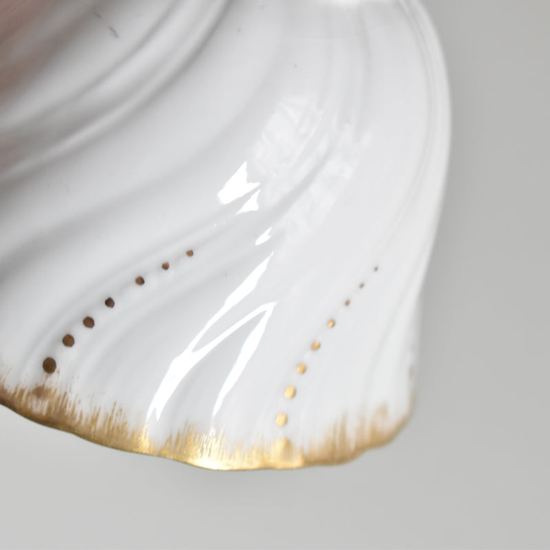 Vintage cup Digoin & Sarreguemines Perle white & gold C