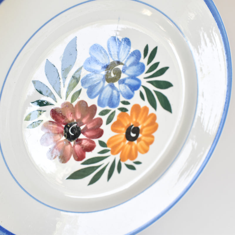 Vintage Dessert Plate HBCM Creil-Montereau Yvonne F