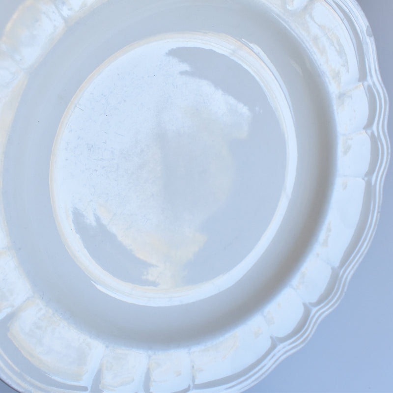Vintage plate, Sarreguemines, floral rim, D