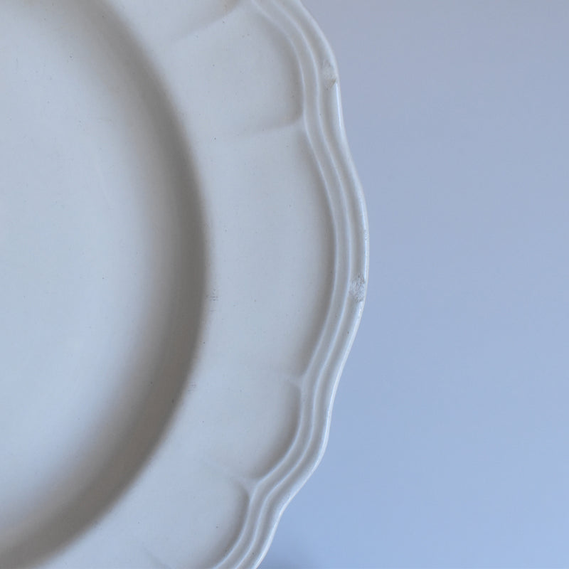 Vintage plate, Sarreguemines, floral rim, D