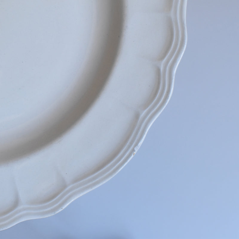 Vintage plate, Sarreguemines, floral rim, D