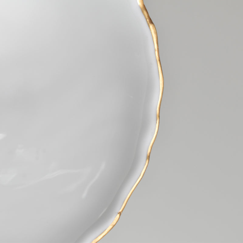 Vintage cup Digoin & Sarreguemines Perle white & gold C