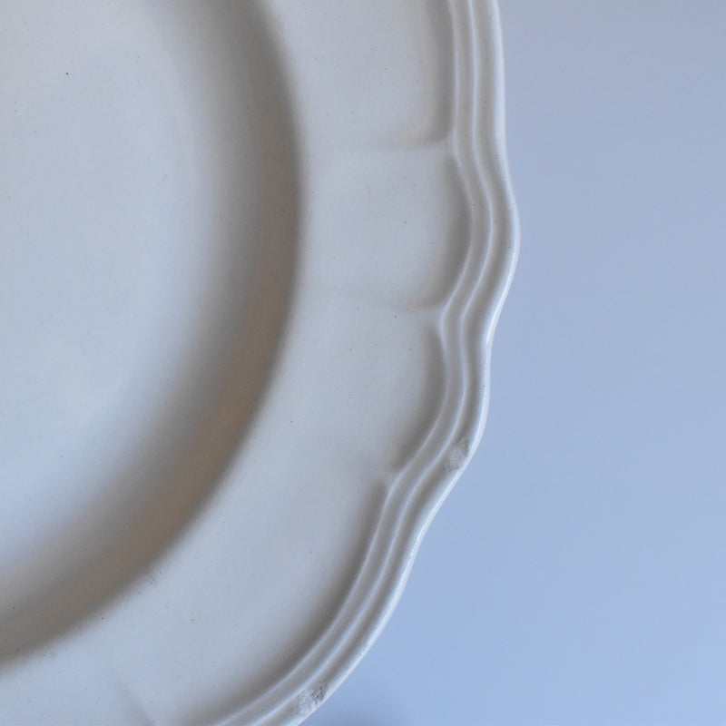 Vintage plate, Sarreguemines, floral rim, D
