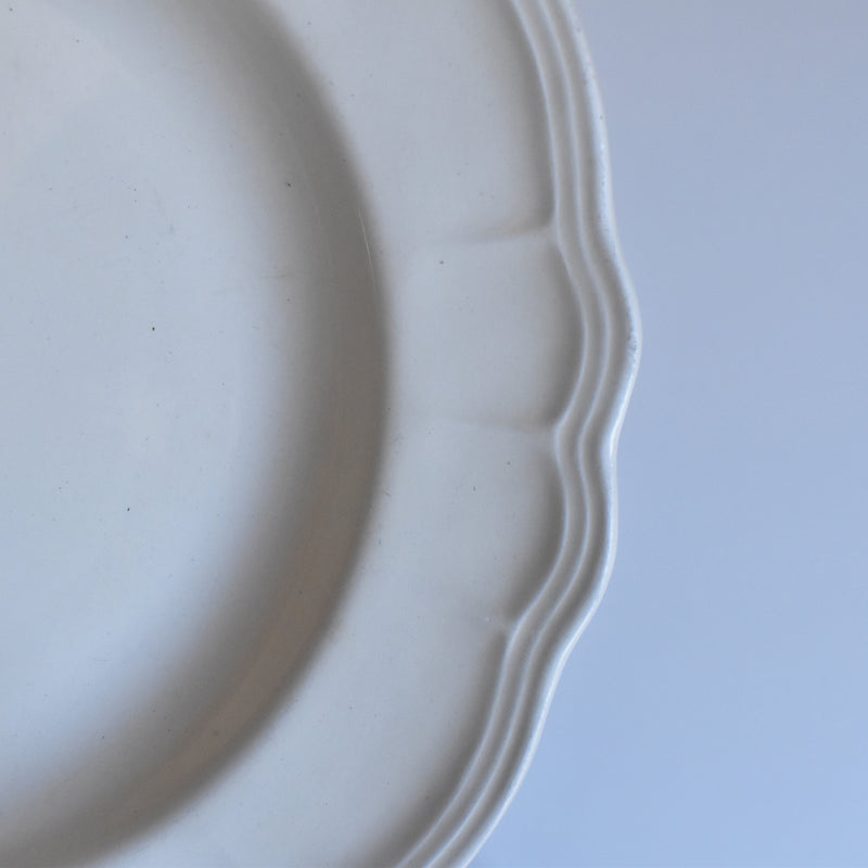 Vintage plate, Sarreguemines, floral rim, D