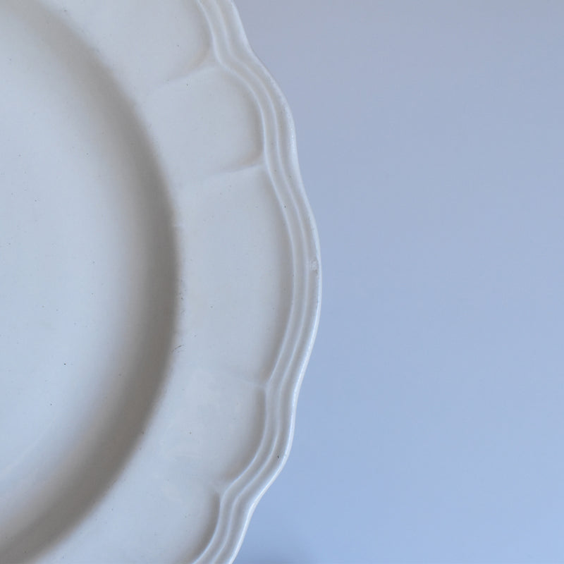 Vintage plate, Sarreguemines, floral rim, D