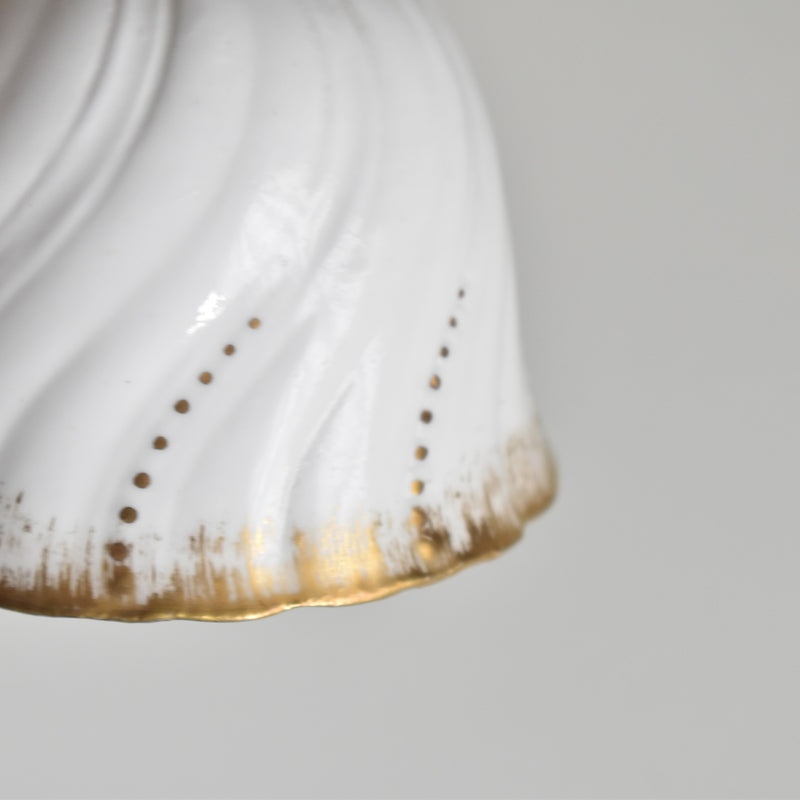 Vintage cup Digoin & Sarreguemines Perle white & gold D