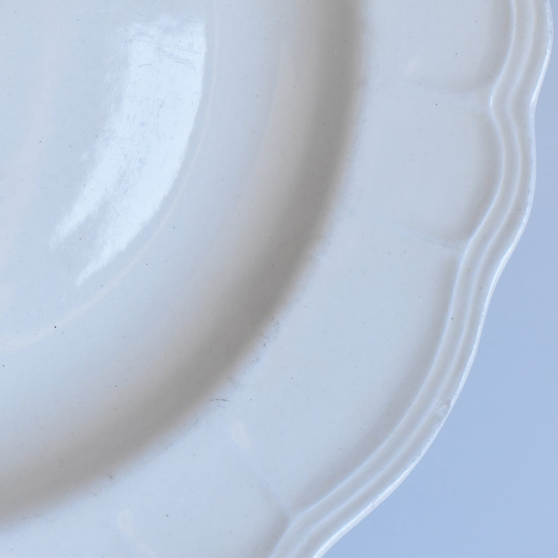 Vintage plate, Sarreguemines, floral rim, D