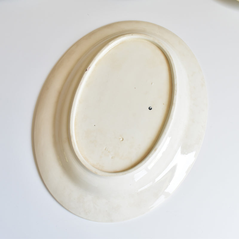 Antique Oval Plate Onann Eglantines