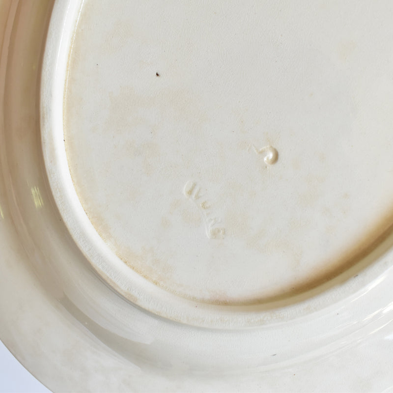 Antique Oval Plate Onann Eglantines