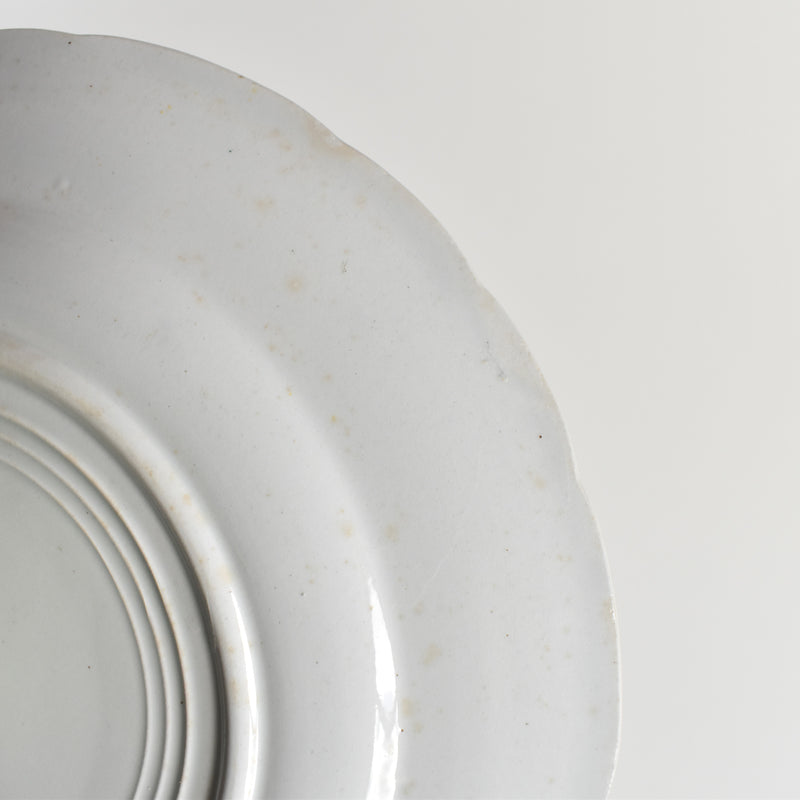 Antique dessert plate, Saint-Amand, houx C