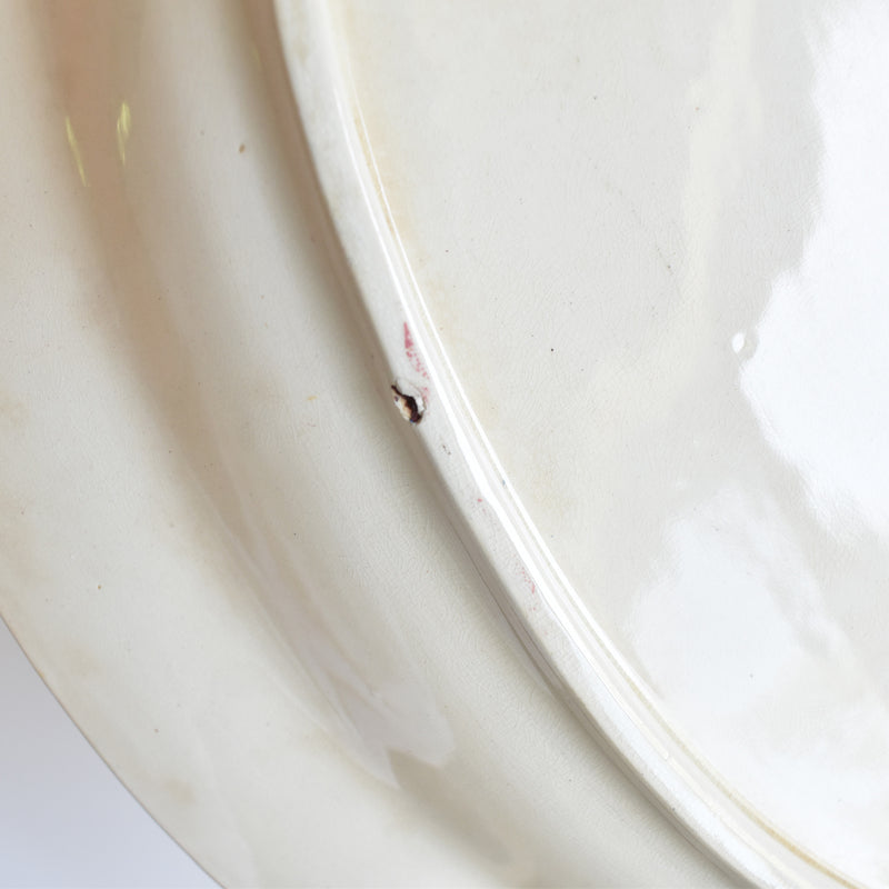 Antique Oval Plate Onann Eglantines
