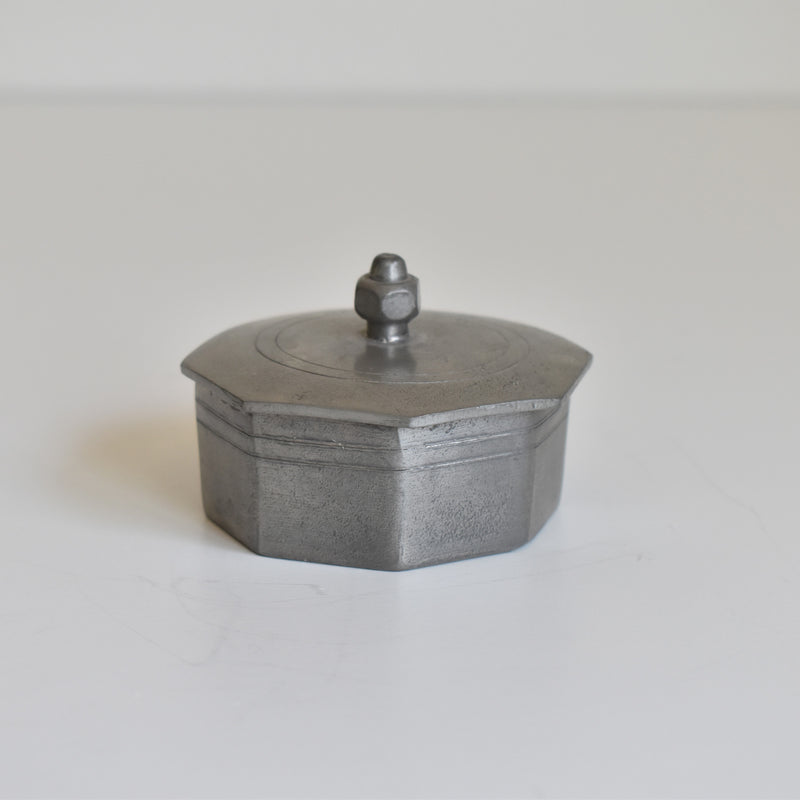 ヴィンテージピューター スモールオクトゴナルボックス