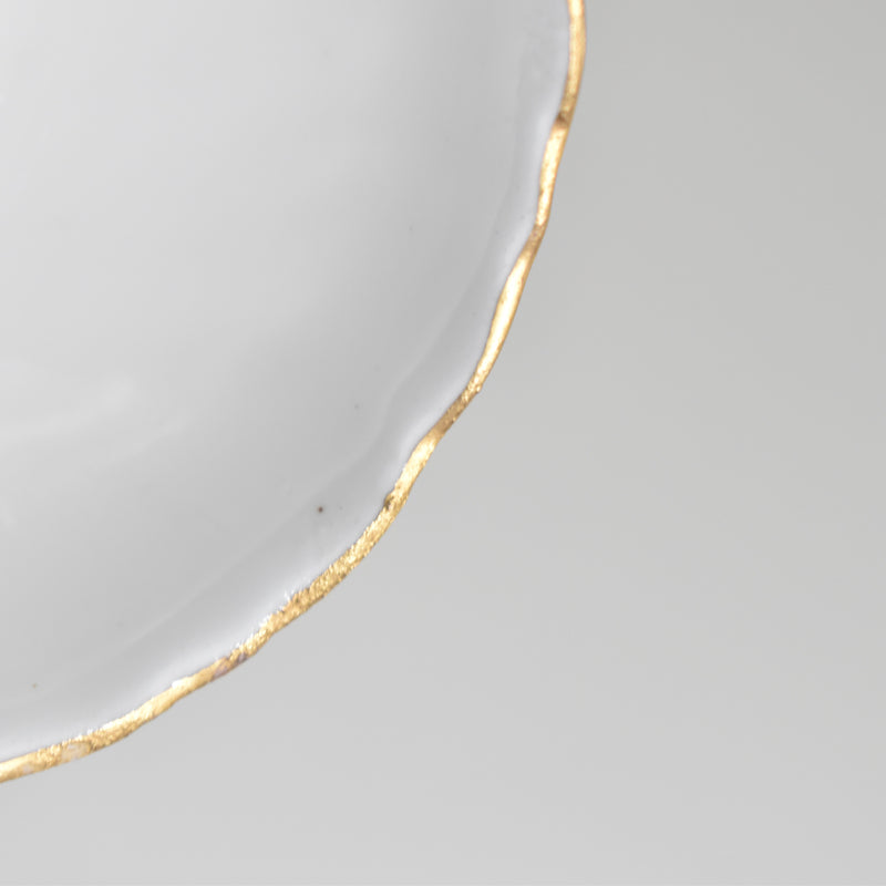 Vintage Cup Digoin & Sarreguemines Perle white&gold E