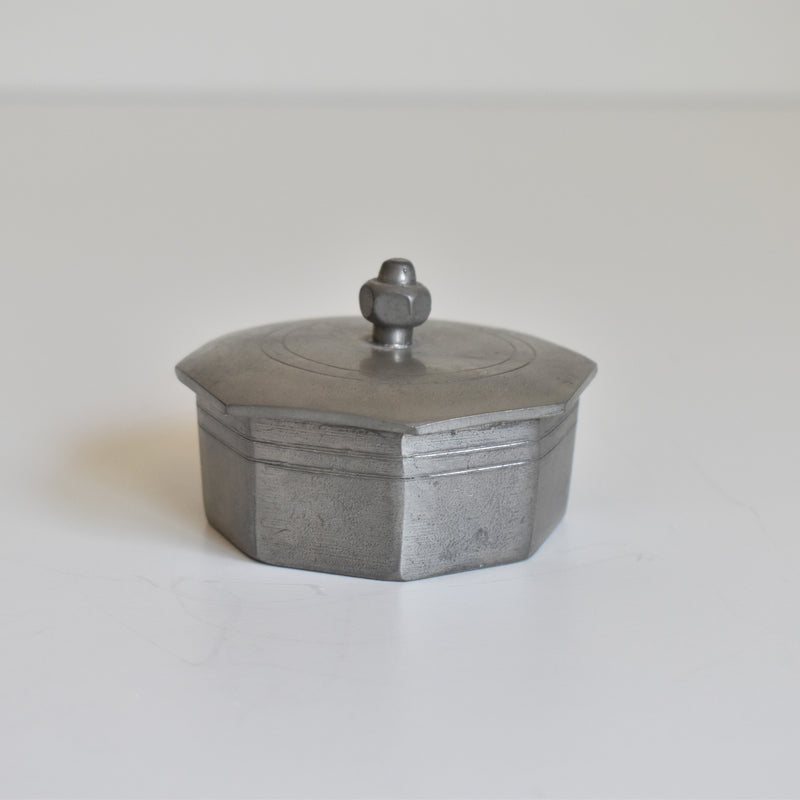 ヴィンテージピューター スモールオクトゴナルボックス